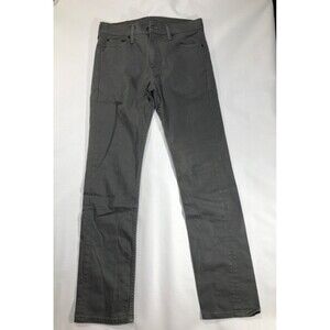 Levis 513 Jeans Mens 30x32 Gray Slim Straight Dark Wash Mid Rise Stretch Denim